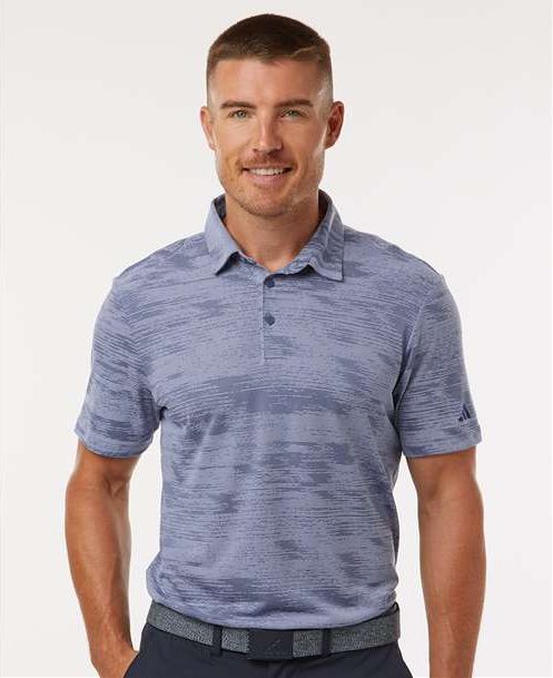 Blue Spark/ Preloved Ink Ultimate365 Textured Stripe Polo - A2005