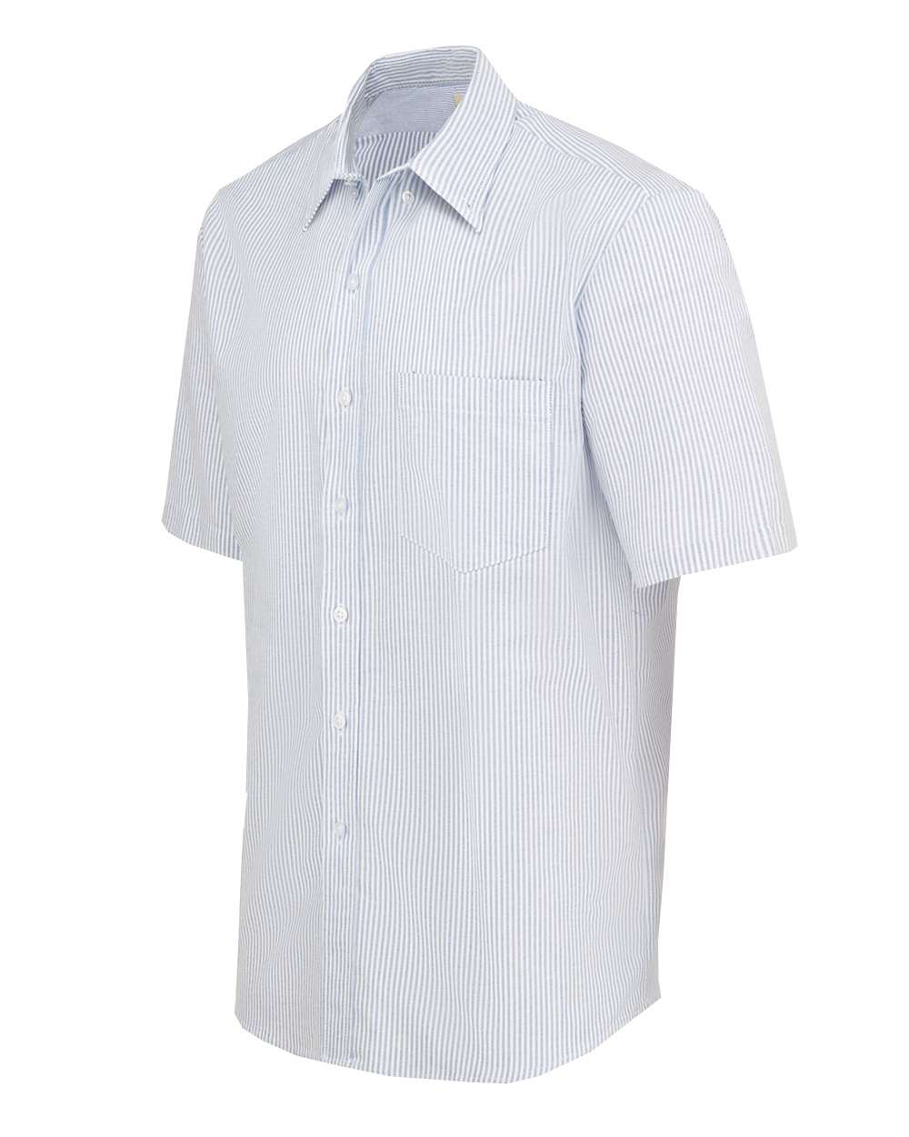 Blue/ White Stripe Short Sleeve Oxford Shirt - SSS46