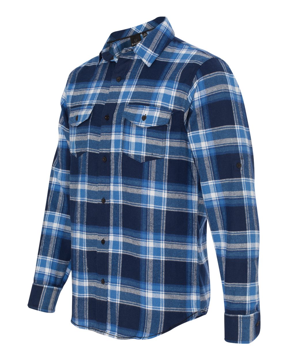 Blue/ White Yarn-Dyed Flannel Shirt - 8210