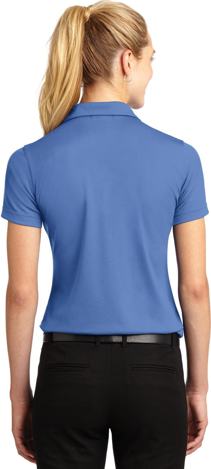 Blueberry Sport-Tek Women's Dri-Mesh V-Neck Polo. L469