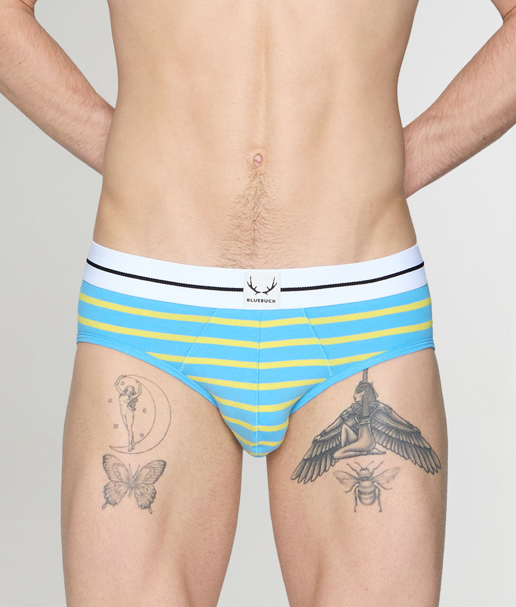 Bluebuck Nautical 25 Brief - Blue/yellow / Small