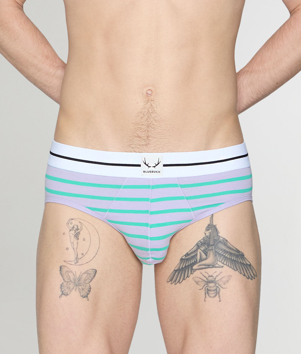 Bluebuck Nautical 25 Brief - Lavander/mint / Small