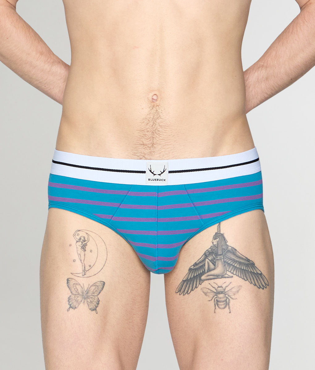 Bluebuck Nautical 25 Brief - Mosaic Blue/deep Lavender / Small