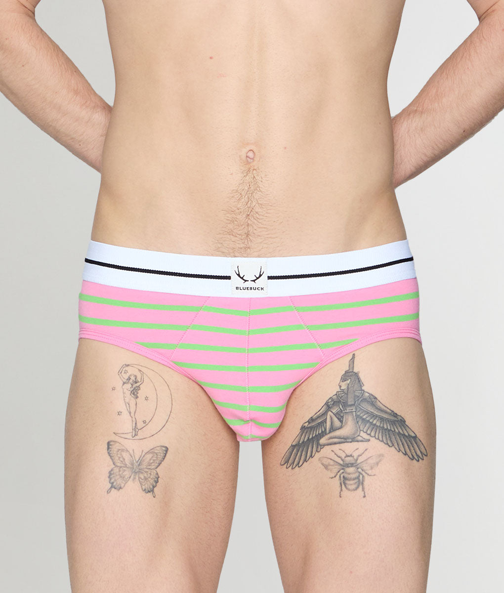 Bluebuck Nautical 25 Brief - Pink/green / Small