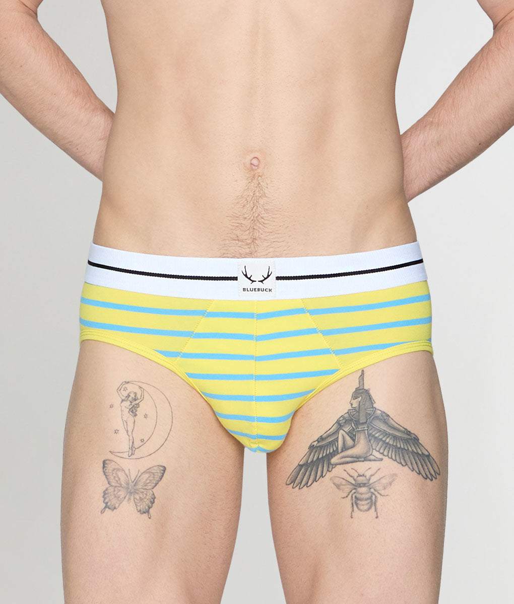 Bluebuck Nautical 25 Brief - Yellow/blue / Small