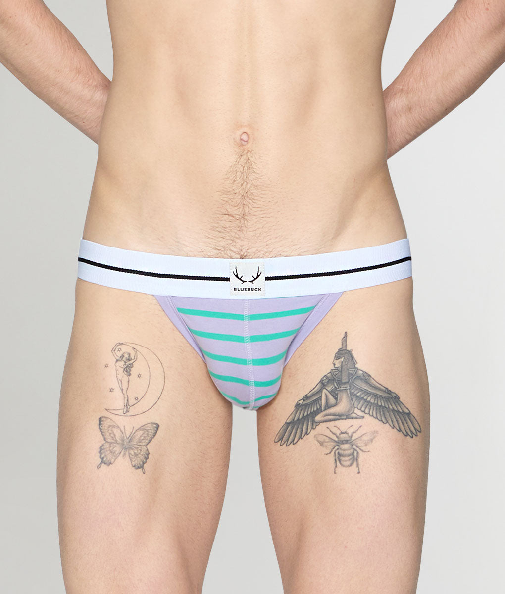 Bluebuck Nautical 25 Jockstrap - Lavander/mint / Small