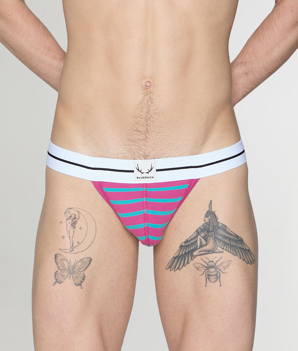 Bluebuck Nautical 25 Thong - Cactus Flower/viridian Green / Small