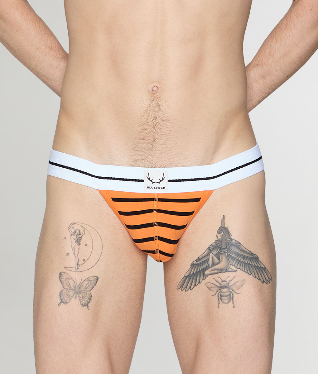 Bluebuck Nautical 25 Thong - Orange/black / Small