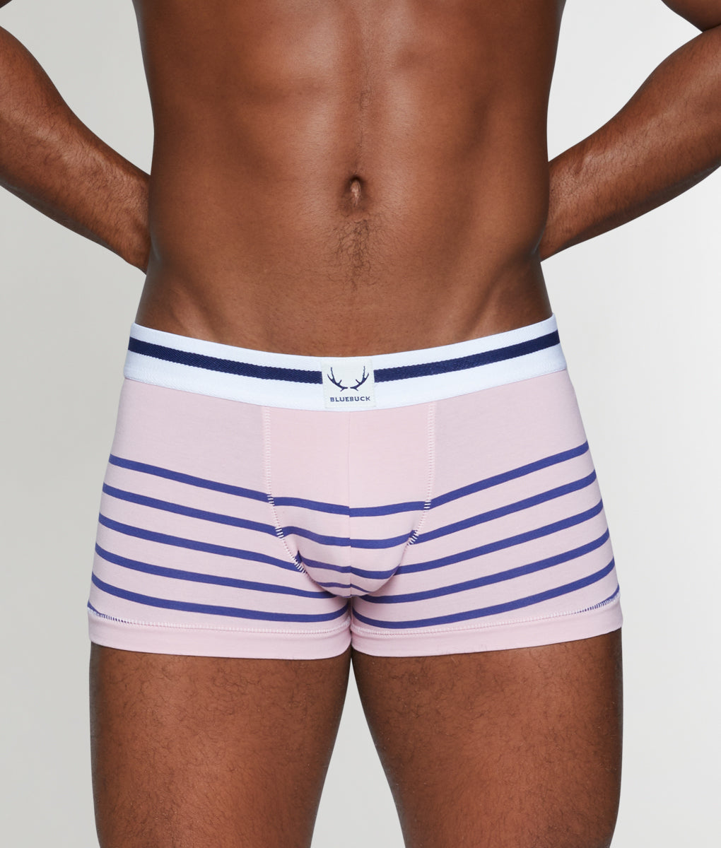 Bluebuck Nautical Trunk - Pink/navy Stripes / Small