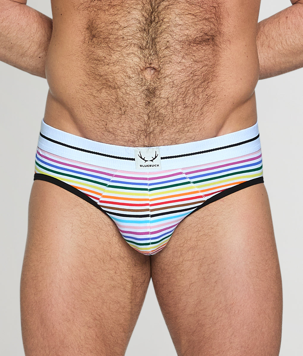 Bluebuck Pride Low Rise Brief - White / Small