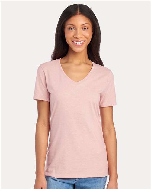 Blush Pink Women's Premium Blend V-Neck - 560WVR