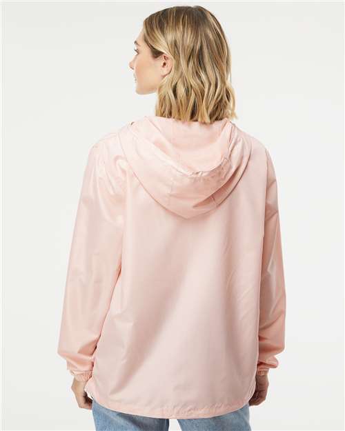 Blush/ White Zipper Lightweight Windbreaker Full-Zip Jacket - EXP54LWZ