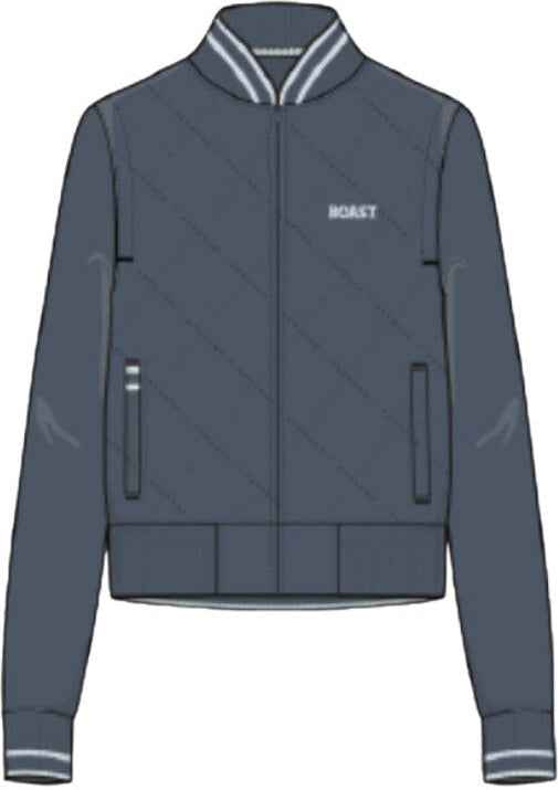 Boast Quilted Varsity Bomber Jacket (w) (navy)