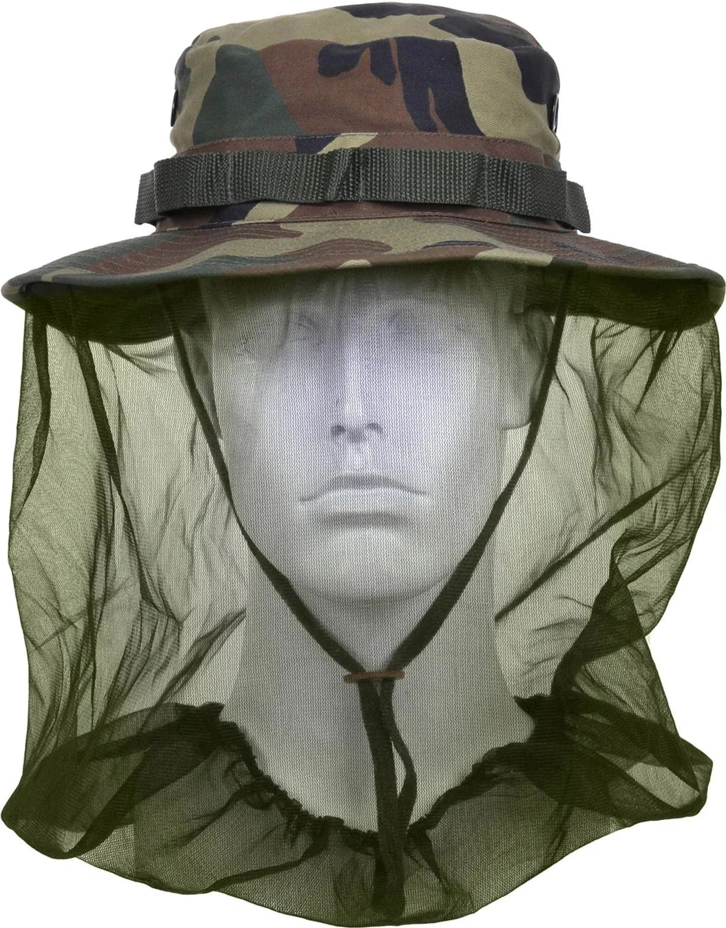 Boonie Hat with Mosquito Netting - Woodland Camo / Default