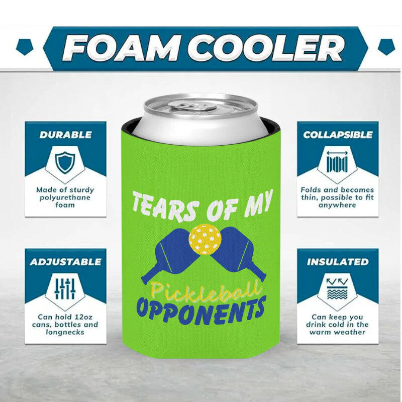 Born to Rally Pickleball Coozies (6x) - Bl/gn / Os