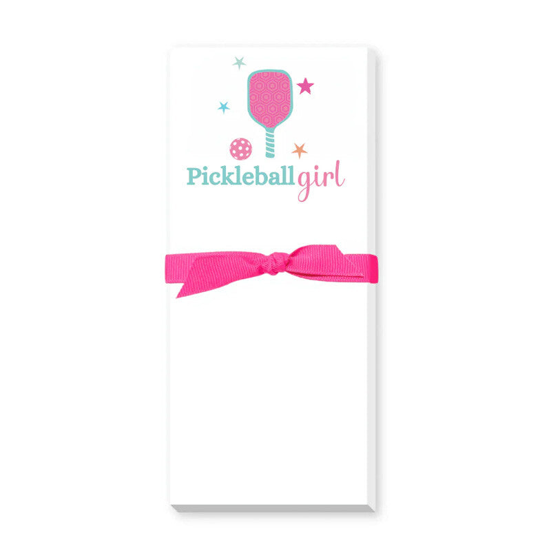 Born to Rally Pickleball Notepad - Girl - Wht / Os