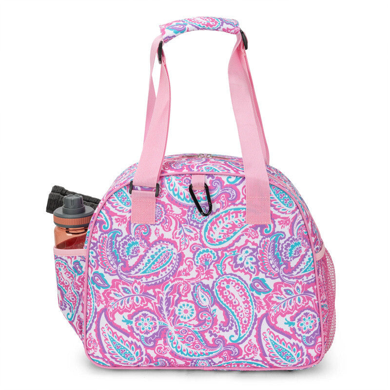 Born to Rally Pickleball Paisley Bag (pink)