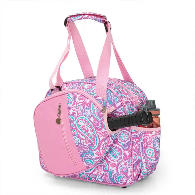 Born to Rally Pickleball Paisley Bag - Pink