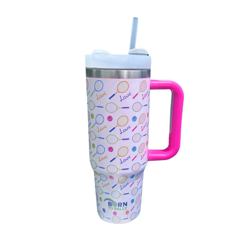 Born to Rally Tennis 30 Oz Tumbler - Love - Pnk / Os