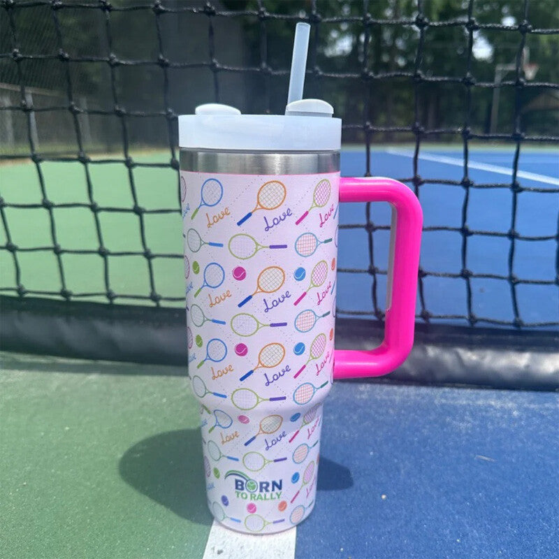 Born to Rally Tennis 30 Oz Tumbler - Love - Pnk / Os