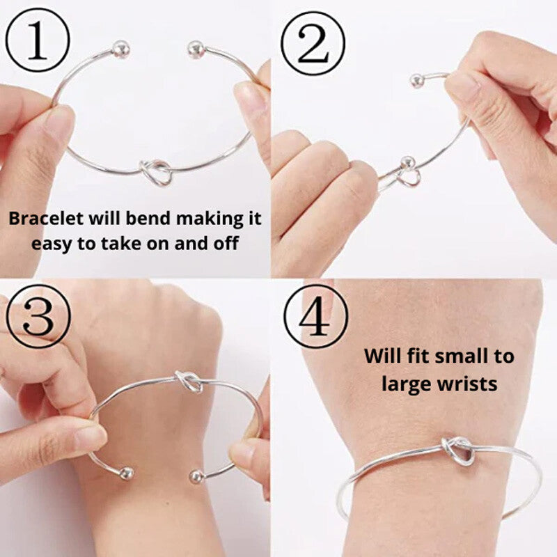 Born to Rally Tennis Knot Bracelet - Sil / Os