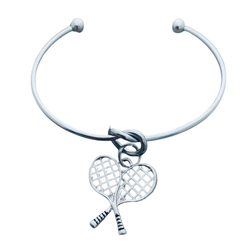 Born to Rally Tennis Knot Bracelet - Sil / Os