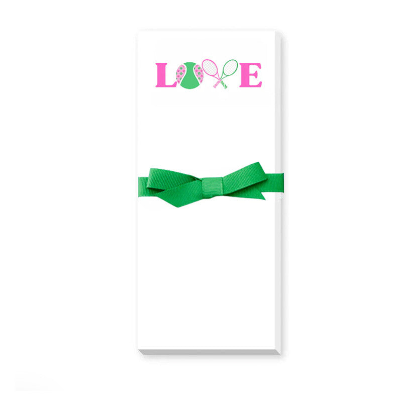 Born to Rally Tennis Notepad - Love - Wht / Os