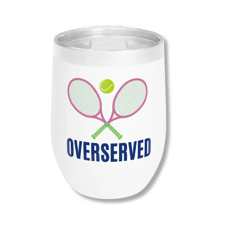 Born to Rally Tennis Wine Tumbler - Wht / Os