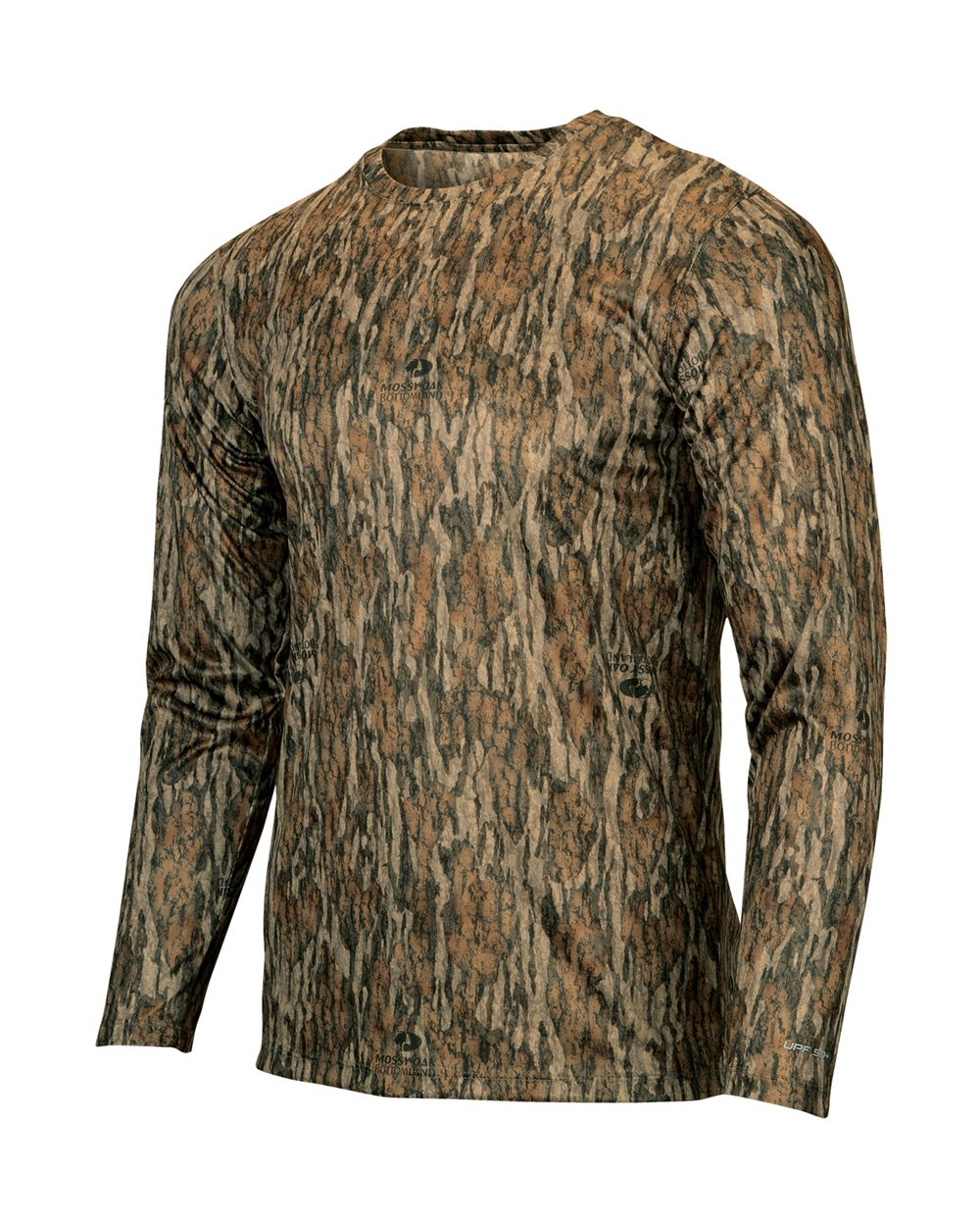 Bottomland Oxford Performance Camo Print Long Sleeve T-Shirt - 237