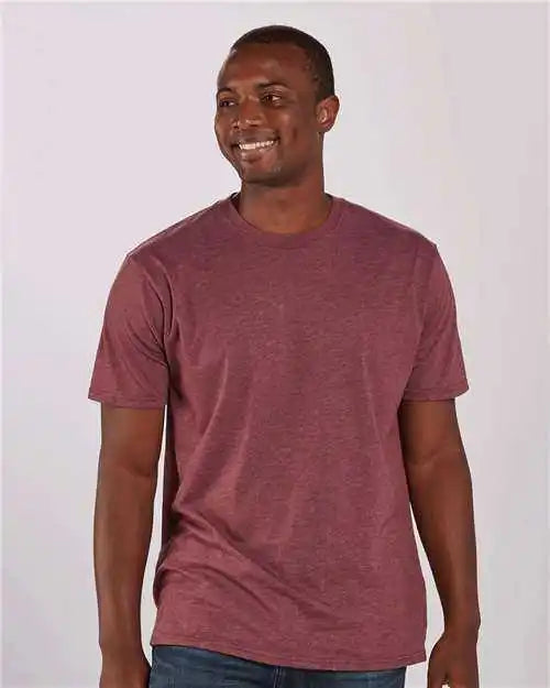 Boxercraft Bm2102 Tri Blend t Shirt Maroon Heather