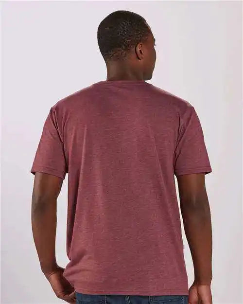 Boxercraft Bm2102 Tri Blend t Shirt Maroon Heather