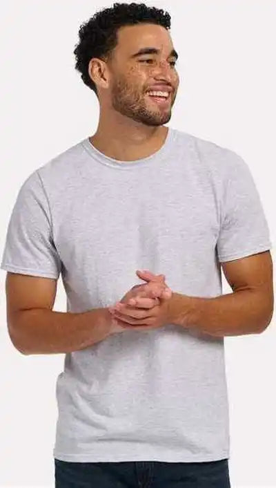 Boxercraft Bm2103 Basic Crew T-shirt - White Heather