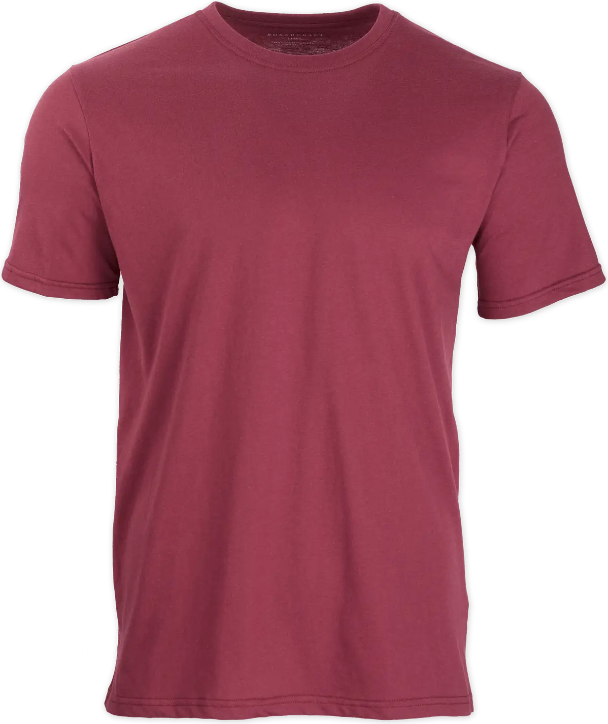 Boxercraft Bm2103 Men’s Essential Crew Neck Tee - Maroon - Adult Xs