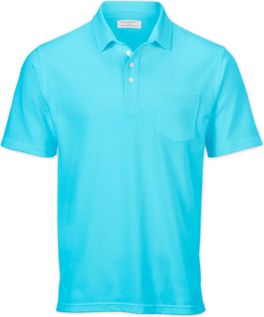Boxercraft Bm2301 Pique Polo - Pacific Blue - Columbia / Adult Xs