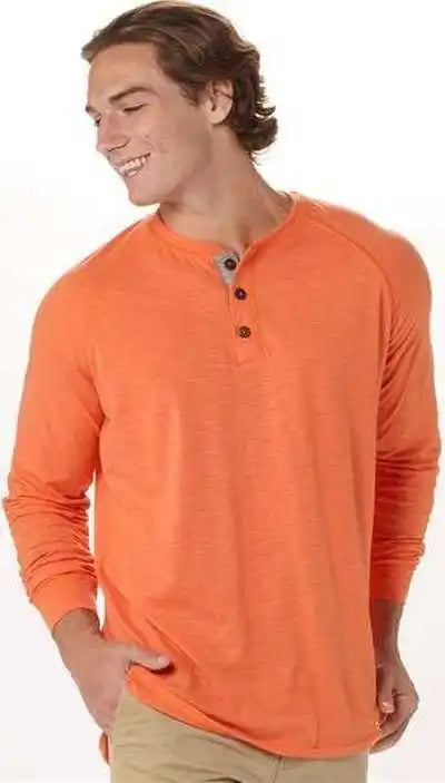 Boxercraft Bm3101 Henley Long Sleeve t Shirt Mandarin