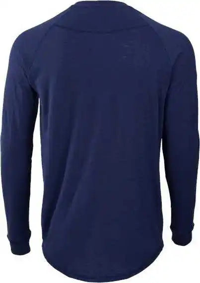 Boxercraft Bm3101 Henley Long Sleeve T-shirt - Navy