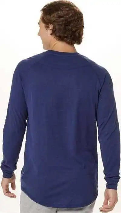 Boxercraft Bm3101 Henley Long Sleeve T-shirt - Navy