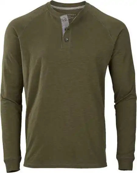 Boxercraft Bm3101 Henley Long Sleeve T-shirt - Olive
