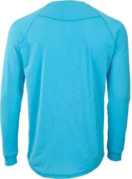 Boxercraft Bm3101 Henley Long Sleeve T-shirt - Pacific Blue