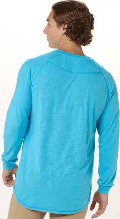 Boxercraft Bm3101 Henley Long Sleeve T-shirt - Pacific Blue