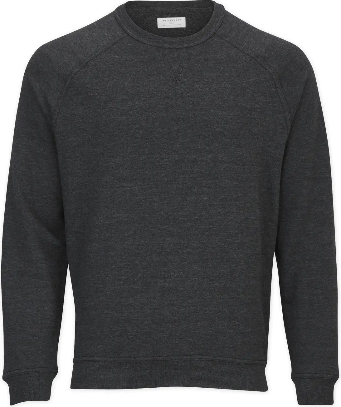 Boxercraft Bm5104 French Terry Crew - Charcoal Heather - Dark Gray / Adult Xs