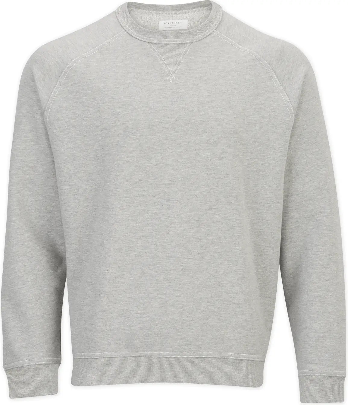 Boxercraft Bm5104 French Terry Crew - Oxford Heather