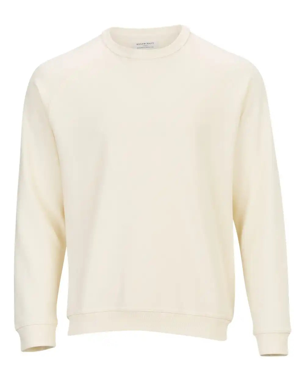 Boxercraft Bm5104 French Terry Crew Pullover - Natural - Xs