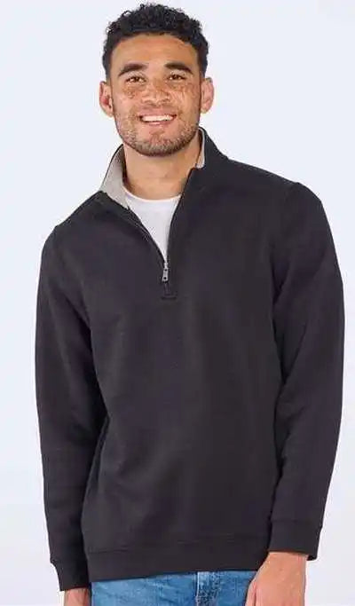 Boxercraft Bm5202 Fleece Quarter-zip Pullover - Black