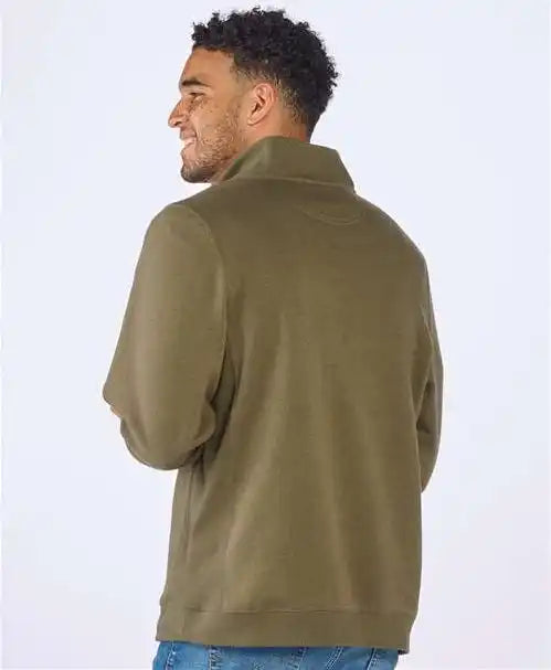 Boxercraft Bm5202 Fleece Quarter-zip Pullover - Olive