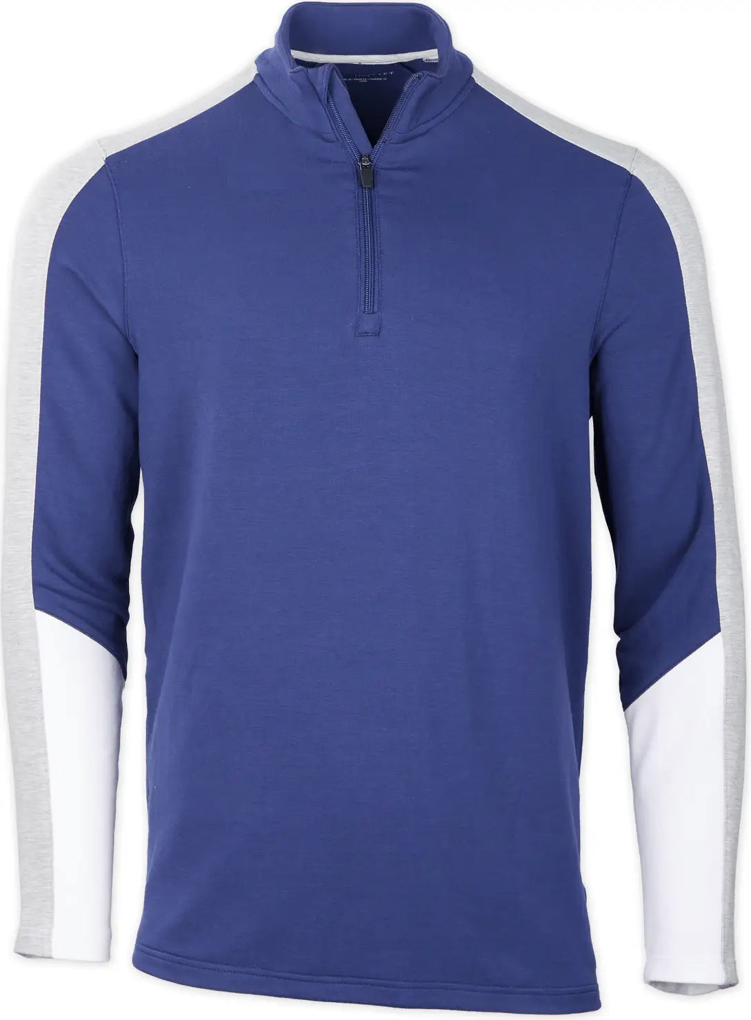 Boxercraft Bm5203 Men’s Flex Qtr Zip - Navy Oxford Heather White