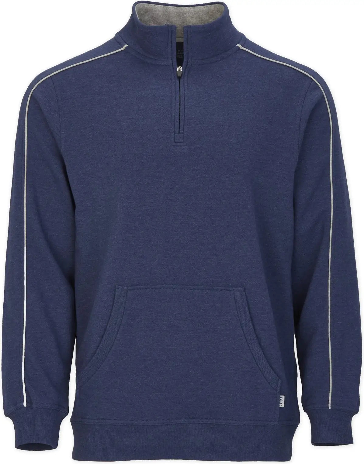 Boxercraft Bm5204 Men’s French Terry Qtr Zip - Navy Heather