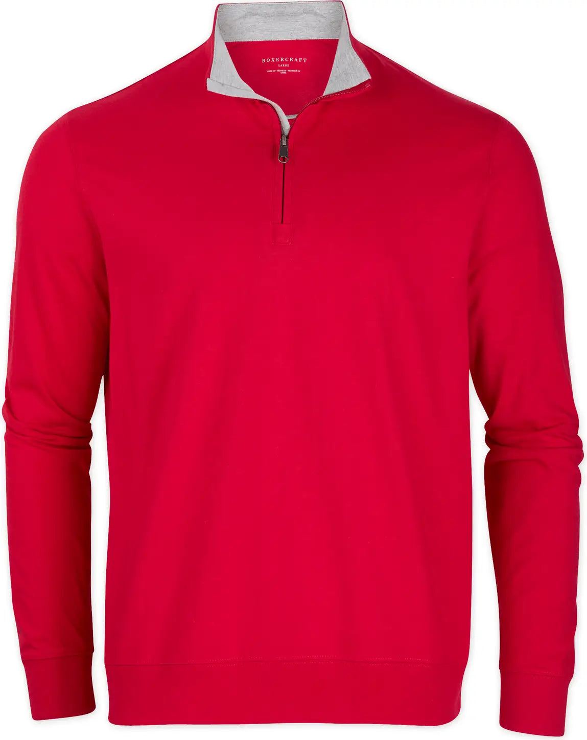 Boxercraft Bm5205 Men’s Alumni Qtr Zip - True Red - Adult Xs