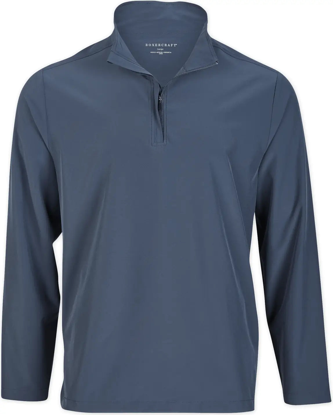 Boxercraft Bm5206 Men’s Stretch Woven Qtr Zip - Castlerock - Dark Gray / Adult Xs