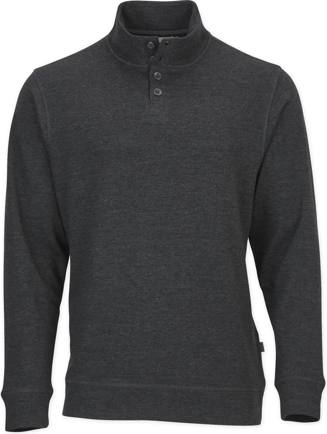 Boxercraft Bm5209 French Terry Button Pullover - Charcoal Heather - Dark Gray / Adult Xs